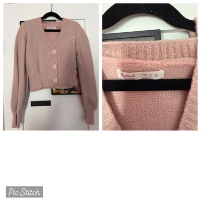 Romwe Pink button down sweater Junior S - 2