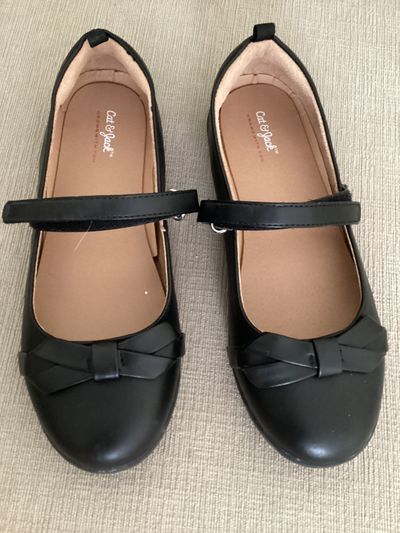 Cat and jack Black flats with strap 3 (Big Kid)