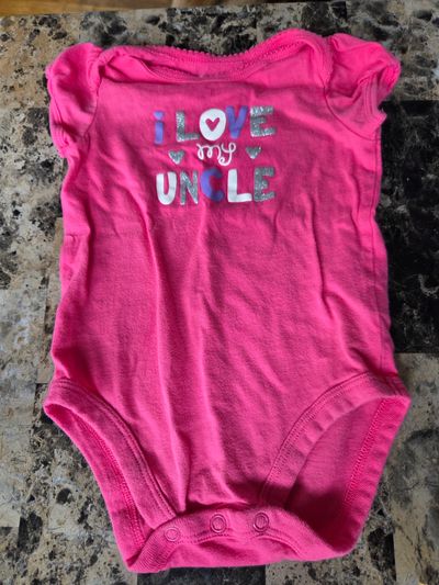 Jumping Beans short sleeved onesie Uncle 6 Months