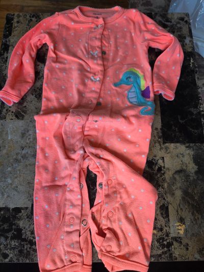 Carters Footless Pj's seahorse  9 Months