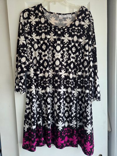 Avenue studio long sleeved shirt Black/white/pink Women's XXXL 20