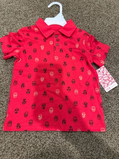 Marvel shorts sleeve polo top Spider-Man Collared top brand new with tags 18 Months