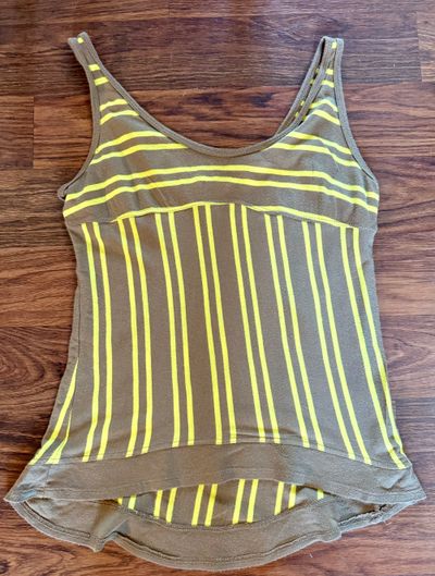 Bar 111 Yellow tan tank top Junior S - 2