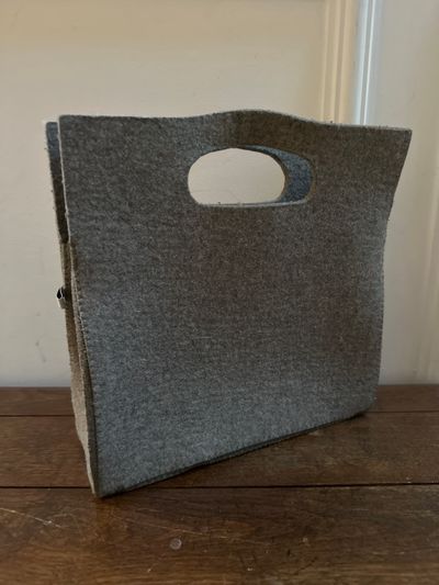 Hive Gray Felt Handbag