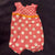 Carters Pink and white polka dot romper 6-9 Months