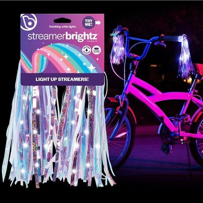 Bike Lighted Tassles Tassles light up by pressing a button
