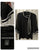Cable& Guage top Black w tie neck & white piping detail Women's - XL