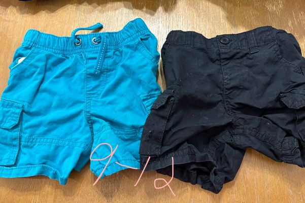 Koala kids Cargo shorts turquoise and black 9-12 Months