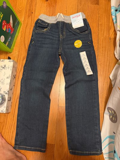 Cat and Jack New- dark straight leg with drawstring 5T/5