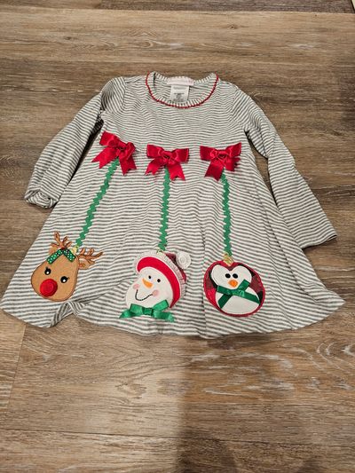 Bonnie jean Christmas bow dress 3T