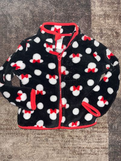 Disney Minnie Mouse fleece zip up size 2  2T