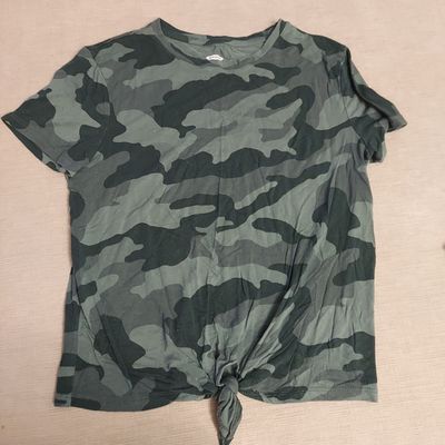 Old.navy Camouflage shirt sleeve w front tie 10-12