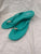 Okab rubber Teal medium large flip-flop with starfish rhinestone accent 8 (Adult)