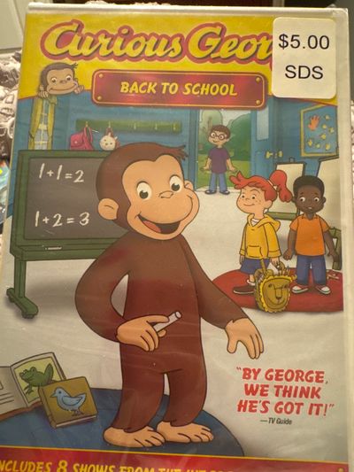 Brand new sealed curious George back to school