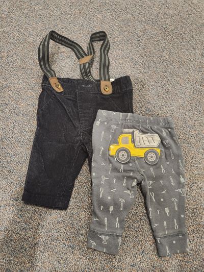 Carter's NB pants and pants with suspenders 0-3 Months