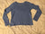 Bass 5 Lt blue long slv tee W white chiffon ruffle edge Women's - S