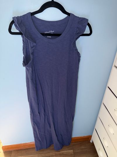 Universal Thread Navy blue mid length tank dress with ruffle sleeve Women's - XS