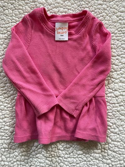 Jumping beans pink thermal top Excellent condition. SFPF home. Size 18 months 18 Months