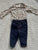 Carters two piece set size 6 months Long sleeve onesie and legging  SFPF home 6 Months