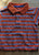 Children's Place Boys orange polo shirt with blue stripes in very good condition 12 Months