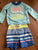 Carters Two pc bathing suit with rash guard 12 Months