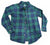 Carters EUC dark green and blue plaid shirt size 6A 7-8
