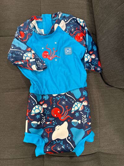Amazon Ocean themed long sleeve one piece water suit 12-18 Months