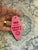 Handmade Pink brb having a menty b motel keychain