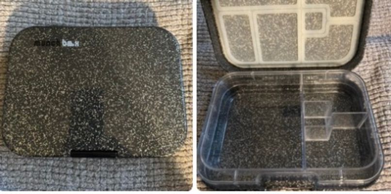 Munch Box Black Glitter Much Box w/ Changeable Trays & Stickers