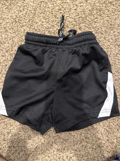 Jumping being active black and white shorts With drawstring 18 Months
