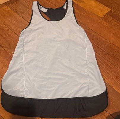 Lululemon blue with black on the back tank fits Size 4/6 Women's - S