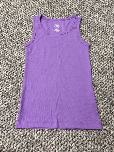 Wonder nation Purple ribbed tank top 6T/6