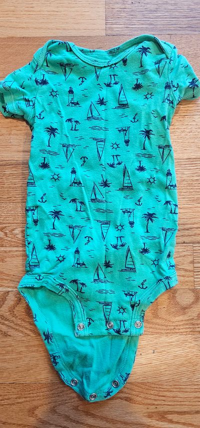Carter's Like new beach theme graphic bodysuit 18 Months