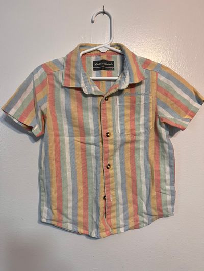 Eddie Bauer Multicolor Button Down Short Sleeve Shirt 4T