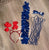 Blue Hawaiian necklace, 7 beaded necklaces, heart Sunglasses, red clip in bows, red light up cat headband