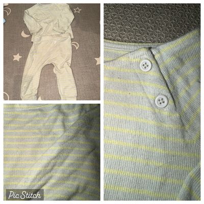 Outfit 2 piece mint green striped outfit 12 Months