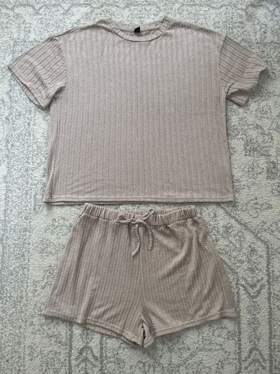 Shein Taupe matching shorts and top SL Women's - L