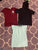 Gilly Hicks Cat n Jack ON active wear #1 3 short sleeves burgundy black hooded and mint green 10-12