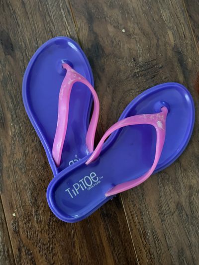 Purple and pink flip flops  11 (Lil' Kid)