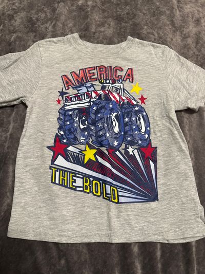 America The Bold Monster truck short sleeved tshirt 4T