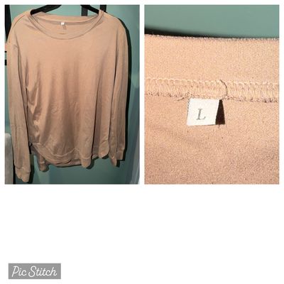 Long sleeve top Beige long sleeve shirt Women's - L