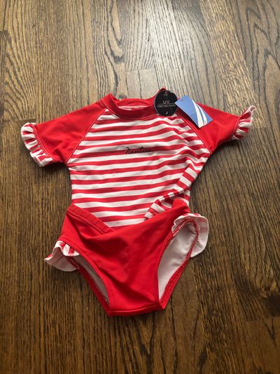 Brand new Nautica two piece swimsuit  6-12 Months