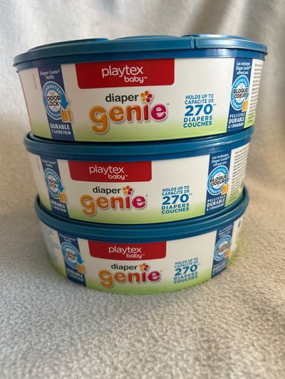 Playtex diaper genie brand new refill pack Brand new diaper genie 3 pack refill retails 19.99