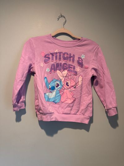 Disney Purple pullover sweatshirt Stitch & Angel 7-8