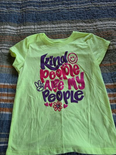 Childrens Place Neon Kind People are My People Tee 6T/6