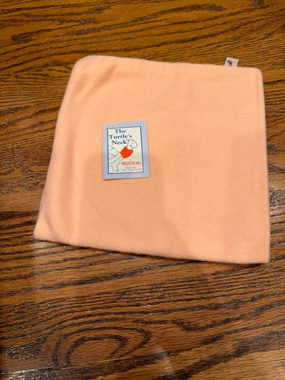 Turtle fur fleece neck warmer new with tags Peach