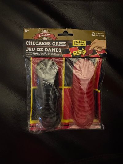 Classic Games Checkers Game 20x20in Mat