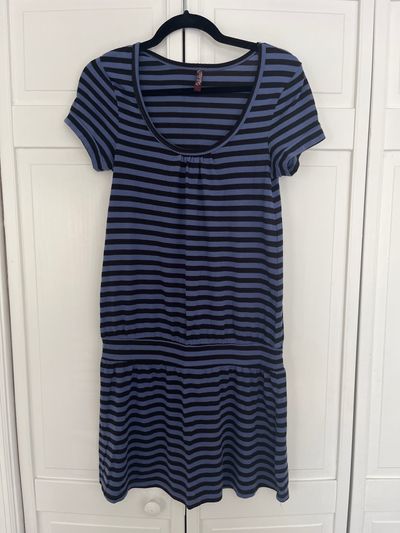 Old Navy Blue black stripe drop waist dress Women's - S