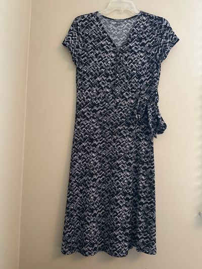 Apt 9 Black/White Stretch Dress Women's - S