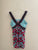 Cinnamon Soft Turquoise/Raspberry Red Floral Tank Women's - M